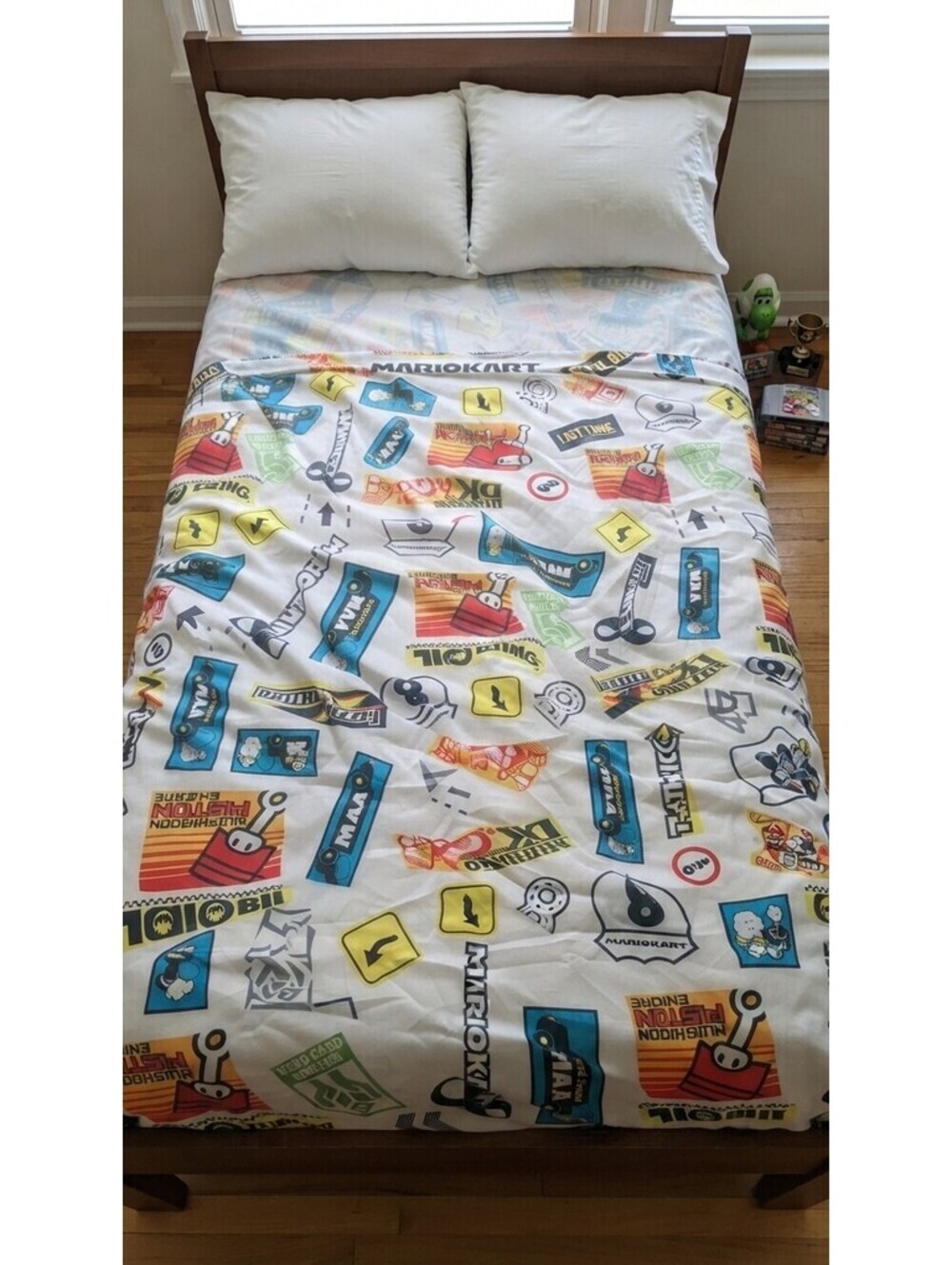 Nintendo Mario Kart 8 Twin Flat Sheet 243x164cm Franco 2015 Official EXCELLENT